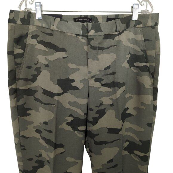 Banana Republic Womens Sz 14 Pants Ryan Camo print Mid Rise - Picture 4 of 14